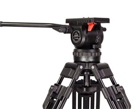 Fotografía profesional de video trípode de fibra de carbono de 75 mm de diámetro de la taza con un solo mango