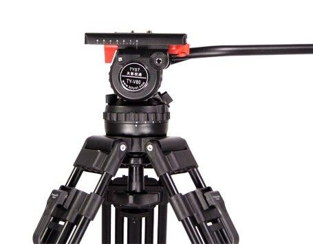 Fotografía profesional de video trípode de fibra de carbono de 75 mm de diámetro de la taza con un solo mango