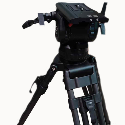 Teleprompter de cámara de fibra de carbono de doble mango trípode para grabación de video profesional