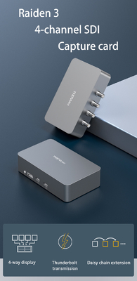 Caja de captura de video profesional de 4 canales Thunderbolt 3 SDI para resolución 1920x1080