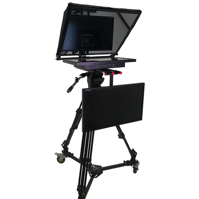 Equipo de estudio de transmisión de televisión de pantalla doble de 24 pulgadas con mando a distancia inalámbrico y mando a distancia incorporado