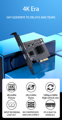 Tarjeta de captura de vídeo de audio 4K de tipo SMD profesional para grabación en vivo y OBS