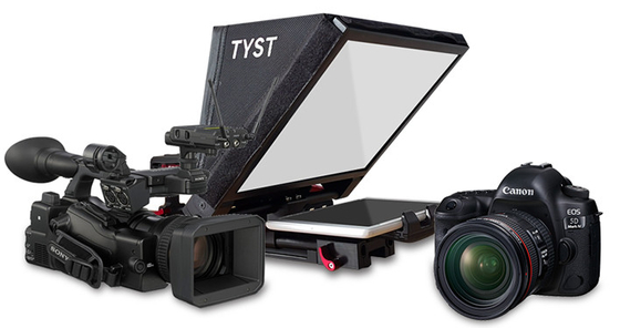 TY330 -Outlet 7-11&quot; Tablet DSLR Teleprompter de cámara para entrevistas en interiores y exteriores