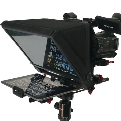 Deportes en vivo Entrevista portátil Tablet de habla Teleprompter TS310 7-13 pulgadas 1 juego de cámara 2-20 pies de vuelo