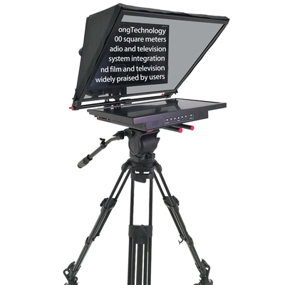 24 pulgadas de monitor de estudio integrado en la computadora Teleprompter de grado de transmisión con trípode Caster