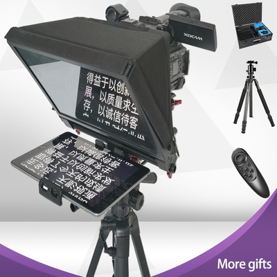 7-13 pulgadas de soporte para tabletas TYSTVideo Teleprompter Kit con pantalla de recubrimiento de resaltes