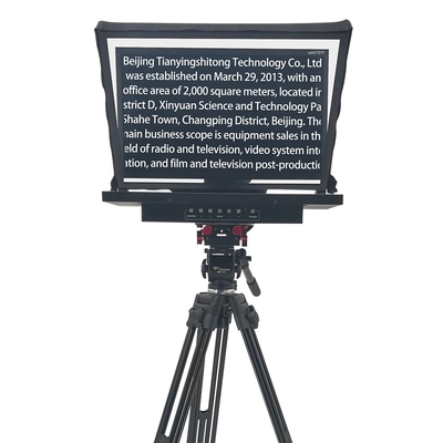 Transmisión en vivo Teleprompter de estudio integrado de 24 pulgadas con vidrio divisor de haz y uno