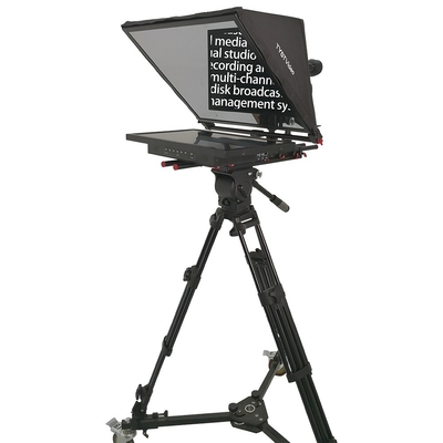 Transmisión en vivo Teleprompter de estudio integrado de 24 pulgadas con vidrio divisor de haz y uno