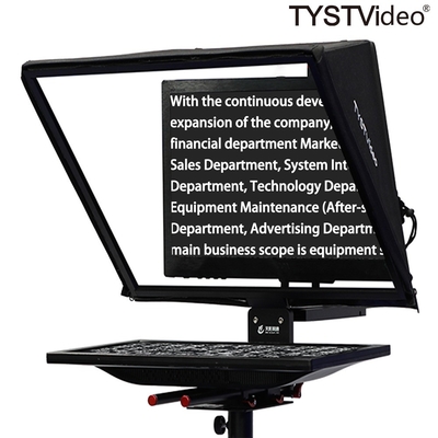 Mejor Teleprompter de 20 pulgadas para entrevistas Equipo de transmisión de televisión Deportes en vivo Negro