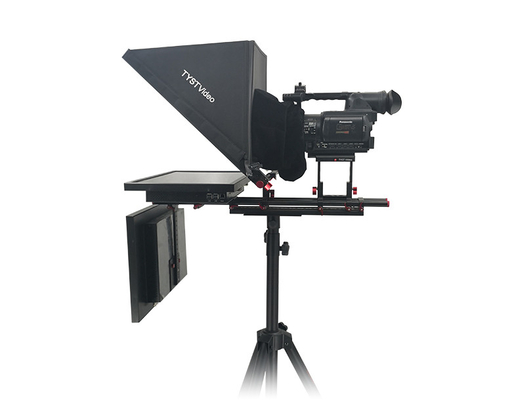 Teleprompter remoto inalámbrico de doble pantalla de 24 pulgadas para voz y transmisión sin fisuras