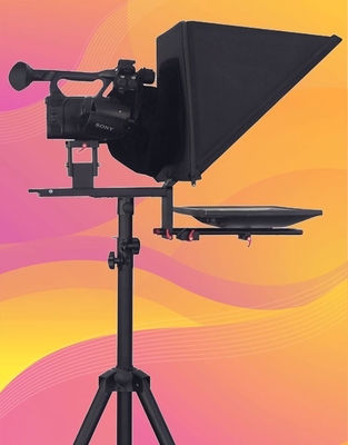 Palabra y imagen compatibles Teleprompter de pantalla única de 24 pulgadas para presentación en estudio