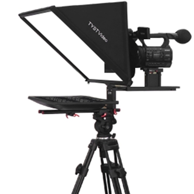 24 INCH Studio Teleprompter de monitor único con mando a distancia inalámbrico y vidrio templado