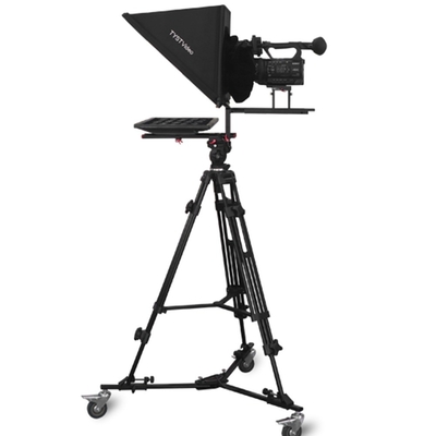 24 INCH Studio Teleprompter de monitor único con mando a distancia inalámbrico y vidrio templado