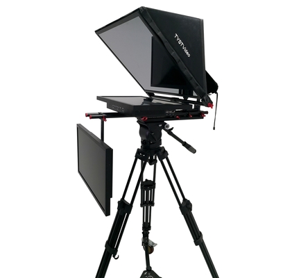 Prompter de estudio de transmisión en vivo de 24 pulgadas con computadora incorporada y soporte de video Bestview