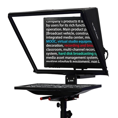 Teleprompter de transmisión en vivo de transmisión de video de 20 pulgadas para una distancia de operación de 10-30 pies