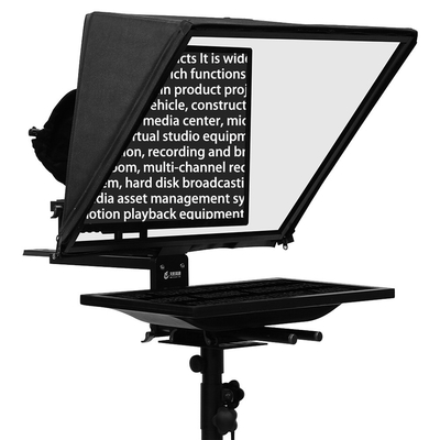 Teleprompter de transmisión en vivo de transmisión de video de 20 pulgadas para una distancia de operación de 10-30 pies