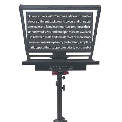 Teleprompter de transmisión con trípode y mando a distancia 24 pulgadas de pantalla única Prompter incorporado