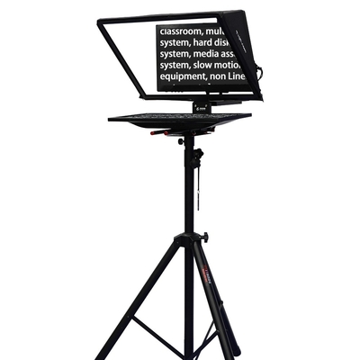 Teleprompter de transmisión en vivo de transmisión de video de 20 pulgadas para una distancia de operación de 10-30 pies