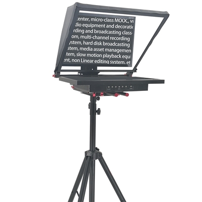 Teleprompter de transmisión con trípode y mando a distancia 24 pulgadas de pantalla única Prompter incorporado
