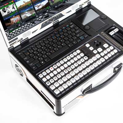 Máquina portátil de transmisión de vídeo en vivo con monitor de 17,3 pulgadas