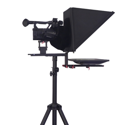 Teleprompter de transmisión en vivo de transmisión de video de 20 pulgadas para una distancia de operación de 10-30 pies