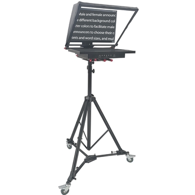 Teleprompter de transmisión con trípode y mando a distancia 24 pulgadas de pantalla única Prompter incorporado
