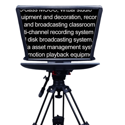Teleprompter de estudio de 24 pulgadas con brillo de 300 nit y distancia de operación de 10-30 pies