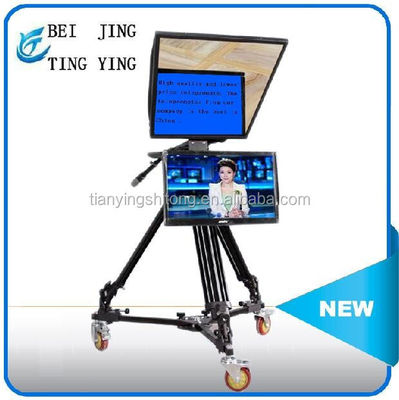 Teleprompter de estudio profesional para interiores o exteriores TS-T110/22D con pantalla de autocontrol