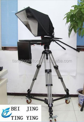 Teleprompter de estudio profesional para interiores o exteriores TS-T110/22D con pantalla de autocontrol