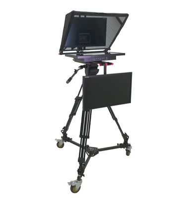 Autoverificación de pantalla doble 24 "Teleprompter de autoayuda para estudio de transmisión OEM / ODM compatible