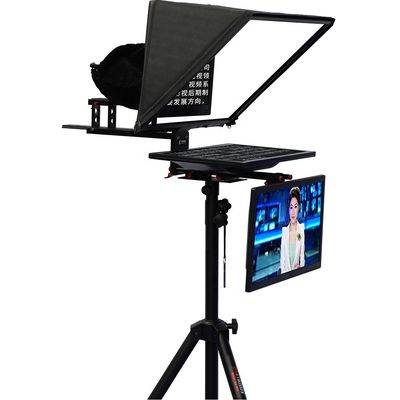 Teleprompter de deportes en vivo TYSTVideo 20 pulgadas de estudio doble pantalla con pantalla de auto-comprobación