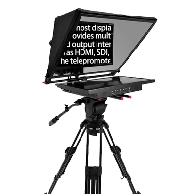 Teleprompter de estudio de pantalla única de 21 pulgadas con trípode profesional y ruedas