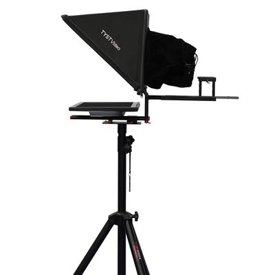 TS240 Teleprompter de transmisión de TV de 24 pulgadas de estudios VIDEO con controlador inalámbrico