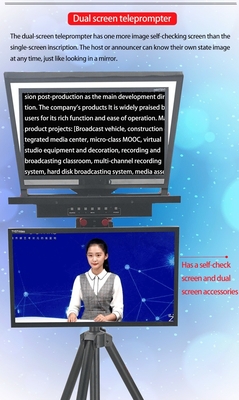 Teleprompter portátil de control de pantalla de 21 pulgadas para transmisión en vivo