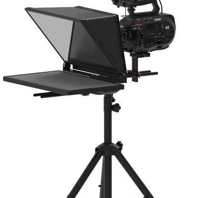 TS200 Teleprompter de 20 pulgadas de monitor único Studio Autocue con montaje de soporte ajustable