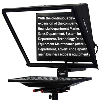 TS200 Teleprompter de 20 pulgadas de monitor único Studio Autocue con montaje de soporte ajustable