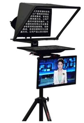 Teleprompter de cámara de 22 pulgadas pantalla doble con mando a distancia y software de estudio