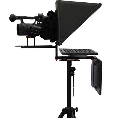 Teleprompter para tabletas de aluminio portátil de inglés 20 pulgadas Monitor