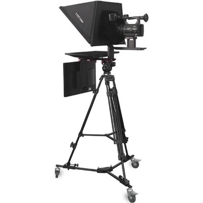 TS-T110/22D Teleprompter de estudio de 22 pulgadas de doble pantalla PTZ trípode de vidrio templado