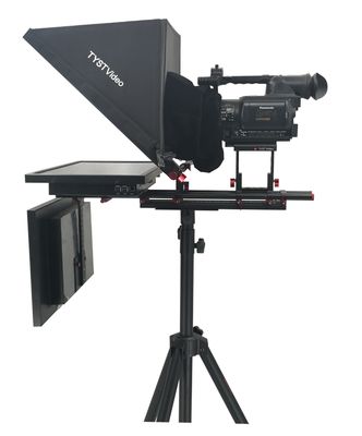 TYSTVideo 20 pulgadas Teleprompter de doble pantalla de estudio para deportes en vivo Uno excepto vidrio