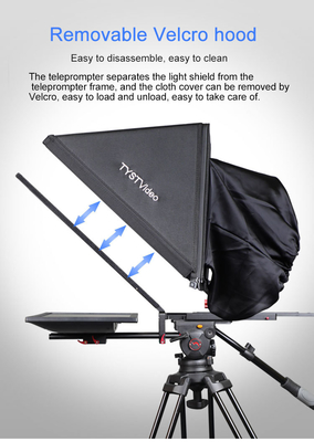 22 pulgadas TYSTVideo Profesional Televisión portátil en vivo Prompter Teleprompter de estudio Grabación de video