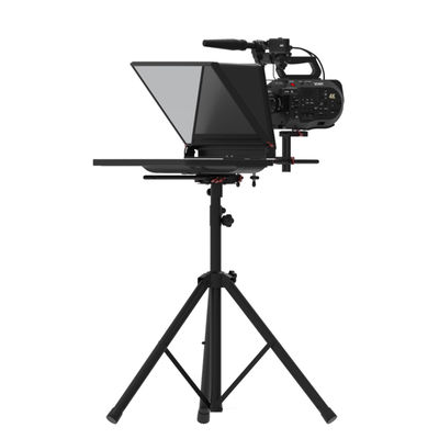 Teleprompter de estudio profesional con pantalla de espejo de autocontrol