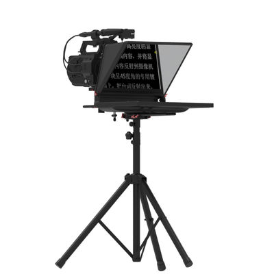 Teleprompter de transmisión profesional de 24 pulgadas para espectáculo en vivo