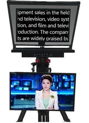 Teleprompter de transmisión de estudio con monitor de auto-prueba Brillo del monitor 300 nit