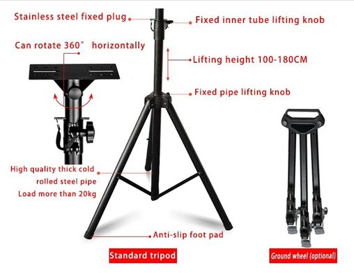Teleprompter de estudio con pantalla de espejo de auto-comprobación