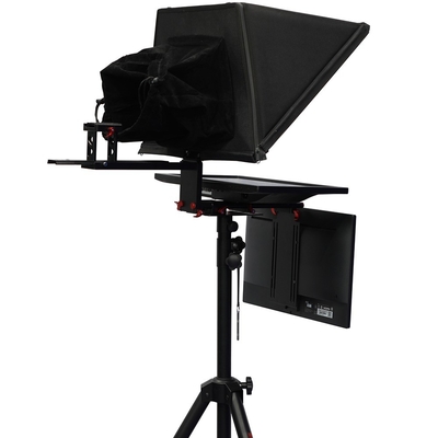 TS2200 Teleprompter de estudio de voz y transmisión de pantalla doble de 22 pulgadas para computadora portátil