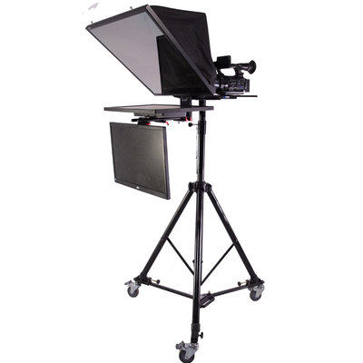 Teleprompter civil de doble pantalla de 20 pulgadas con software de teleprompter y mando a distancia