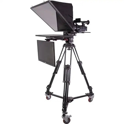 Teleprompter de estudio de deportes en vivo 24 pulgadas Monitor con estuche de transporte Teleprompter de vista