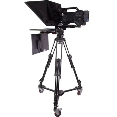 Teleprompter de estudio de deportes en vivo 24 pulgadas Monitor con estuche de transporte Teleprompter de vista