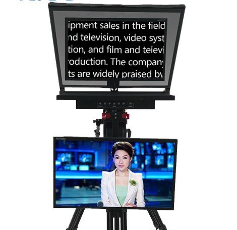 Teleprompter de transmisión de estudio de televisión de espejo automático de 21 pulgadas Aumenta la eficiencia de su producción